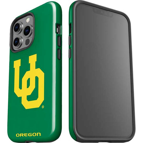 University of Oregon UO on Green iPhone 15 Pro Impact Case
