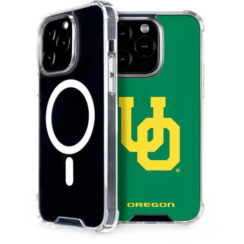 University of Oregon UO on Green iPhone 15 Pro MagSafe Case