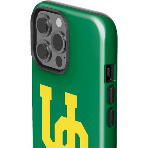University of Oregon UO on Green iPhone 15 Pro Max Impact Case