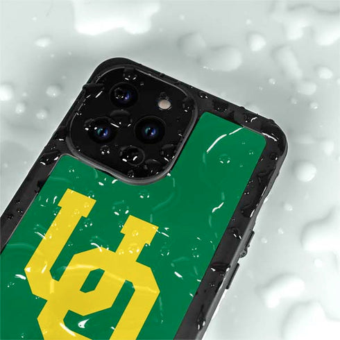 University of Oregon UO on Green iPhone 14 Pro Max Waterproof Case