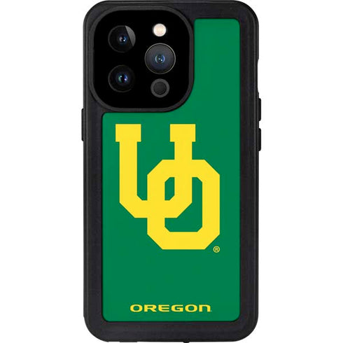 University of Oregon UO on Green iPhone 14 Pro Waterproof Case