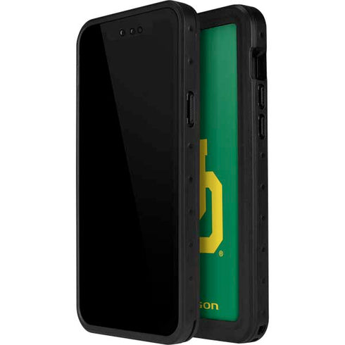 University of Oregon UO on Green iPhone 15 Plus Waterproof Case