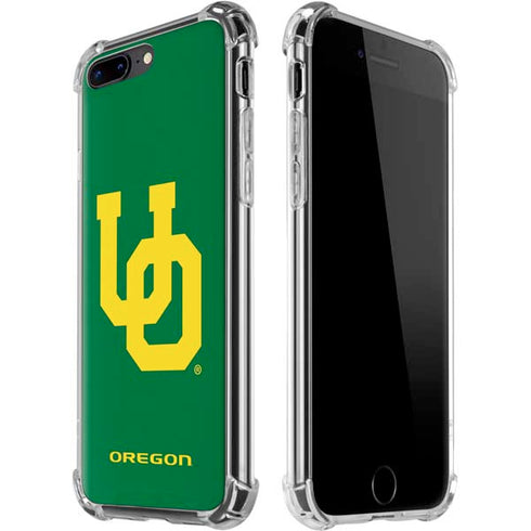 University of Oregon UO on Green iPhone 7/8 Plus Clear Case