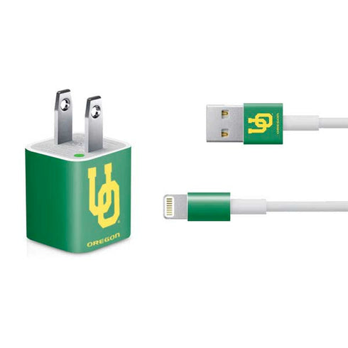 University of Oregon UO on Green iPhone Charger (5W USB) Skin