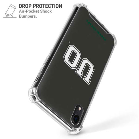 University of Oregon UO on Green iPhone XR Clear Case