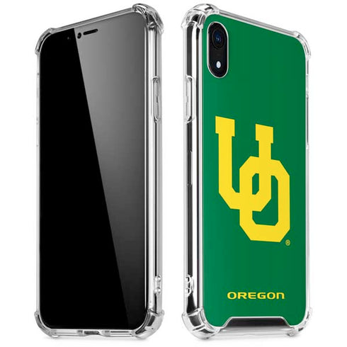 University of Oregon UO on Green iPhone XR Clear Case