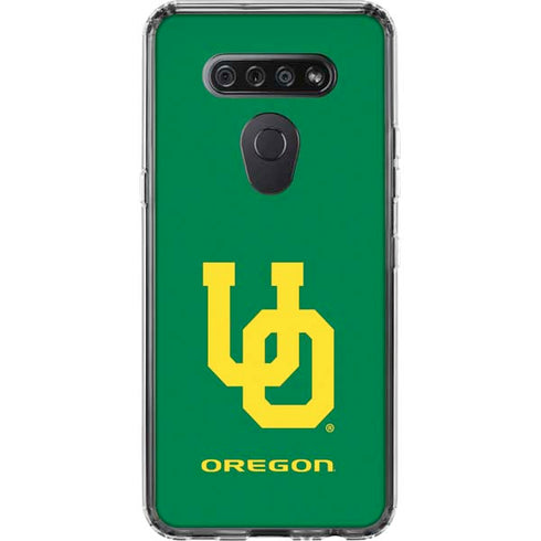 University of Oregon UO on Green LG K51/Q51 Clear Case