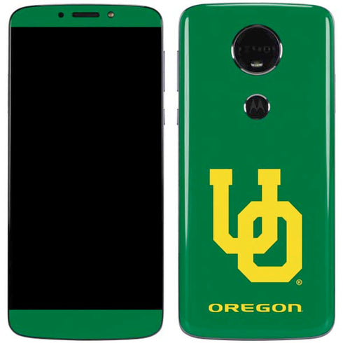 University of Oregon UO on Green Moto E5 Plus Skin