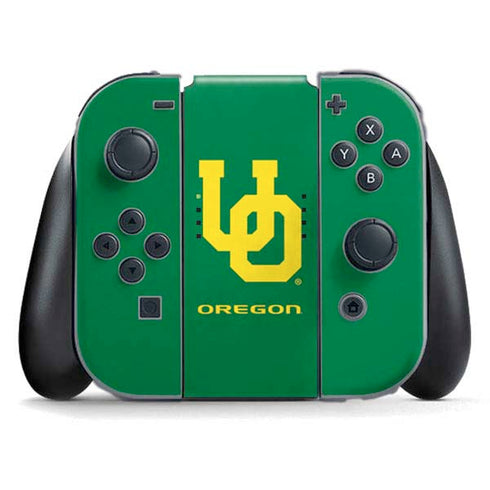 University of Oregon UO on Green Nintendo Switch (2017-2021) Joy-Con Controller Skin
