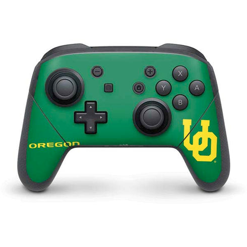 University of Oregon UO on Green Nintendo Switch Pro Controller Skin