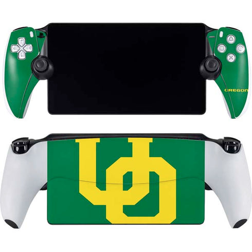 University of Oregon UO on Green PlayStation Portal Remote Player Skin
