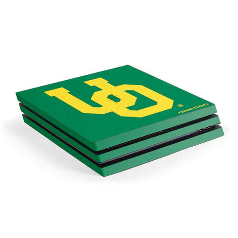 University of Oregon UO on Green PS4 Pro Console Skin