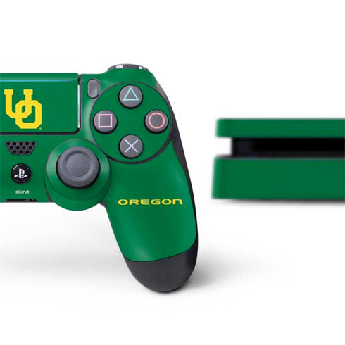 University of Oregon UO on Green PS4 Slim Bundle Skin