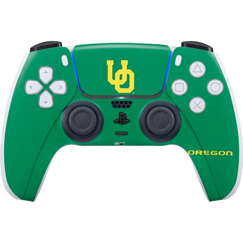 University of Oregon UO on Green PS5 Controller Skin