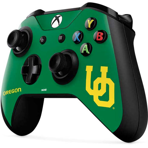 University of Oregon UO on Green Xbox One X Controller Skin