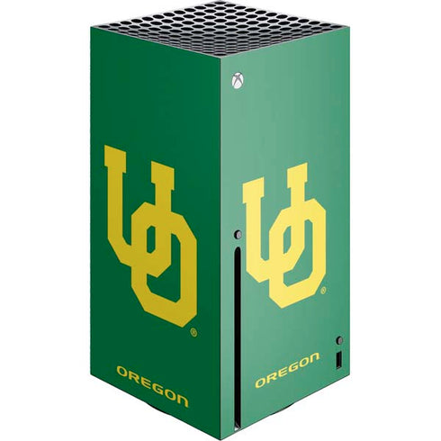 University of Oregon UO on Green Xbox Series X Console Skin