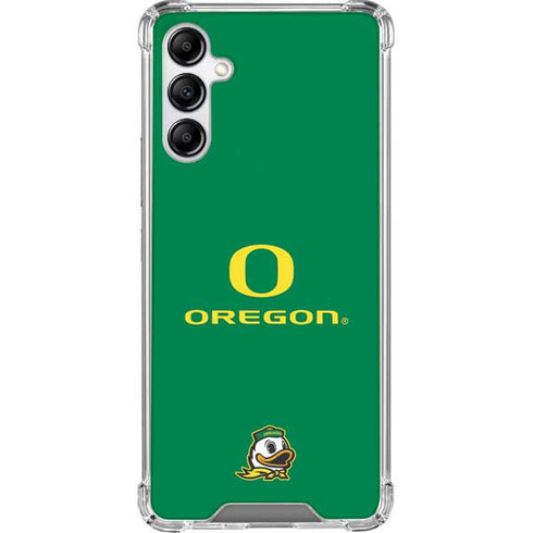 University of Oregon Yellow O with Text Galaxy A14 5G Clear Case