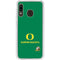 University of Oregon Yellow O with Text Galaxy A20 Clear Case