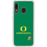 University of Oregon Yellow O with Text Galaxy A20 Clear Case