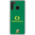 University of Oregon Yellow O with Text Galaxy A21 Clear Case