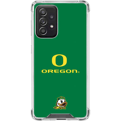 University of Oregon Yellow O with Text Galaxy A52 5G Clear Case
