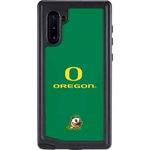 University of Oregon Yellow O with Text Galaxy Note 10 Waterproof Case