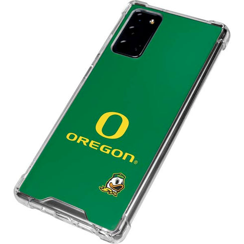 University of Oregon Yellow O with Text Galaxy Note20 5G Clear Case