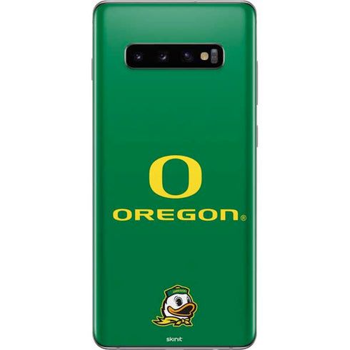 University of Oregon Yellow O with Text Galaxy S10 Plus Skin