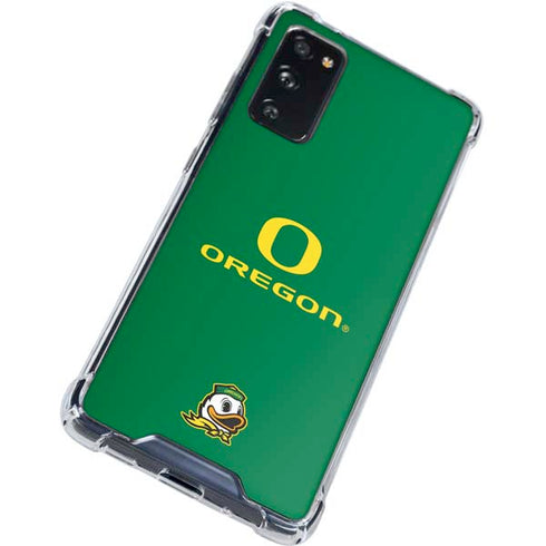 University of Oregon Yellow O with Text Galaxy S20 FE Clear Case