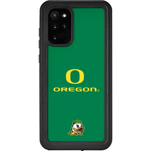 University of Oregon Yellow O with Text Galaxy S20 Plus Waterproof Case