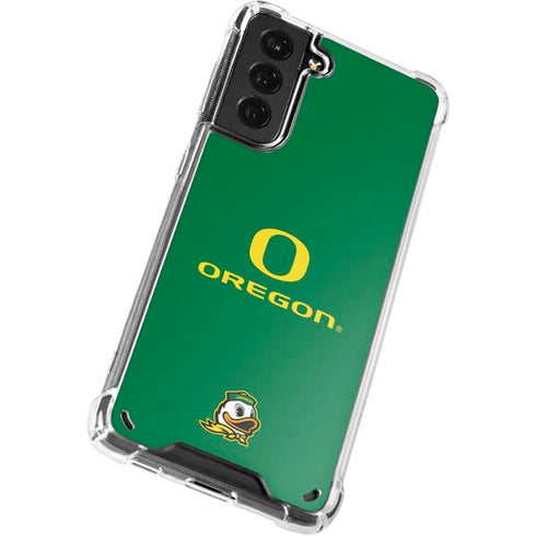 University of Oregon Yellow O with Text Galaxy S21 5G Clear Case