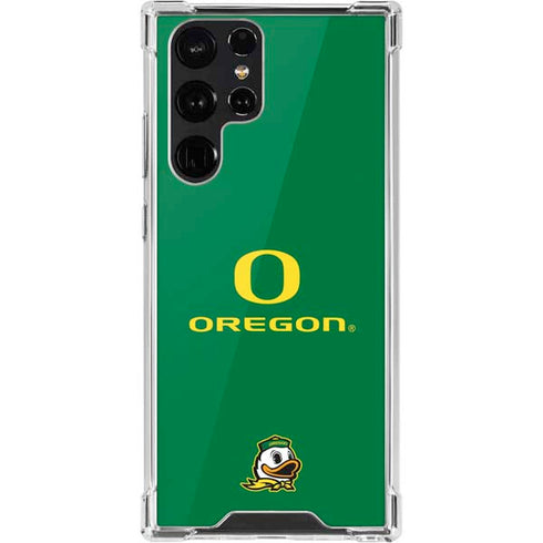 University of Oregon Yellow O with Text Galaxy S22 Ultra Clear Case