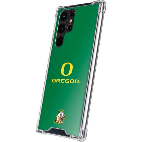 University of Oregon Yellow O with Text Galaxy S22 Ultra Clear Case