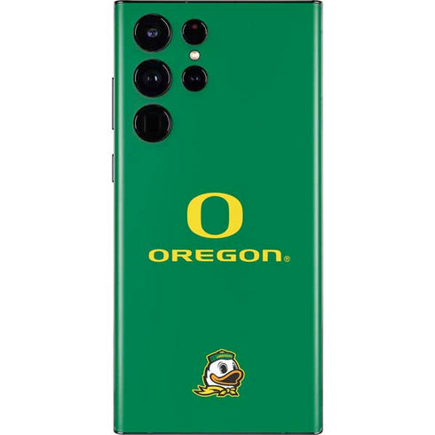 University of Oregon Yellow O with Text Galaxy S22 Ultra Skin