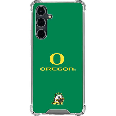 University of Oregon Yellow O with Text Galaxy S23 FE Clear Case