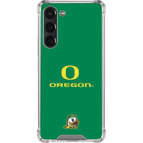 University of Oregon Yellow O with Text Galaxy S23 Plus Clear Case