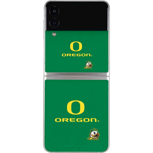 University of Oregon Yellow O with Text Galaxy Z Flip3 5G Skin