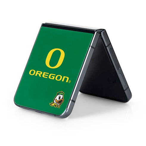 University of Oregon Yellow O with Text Galaxy Z Flip5 5G Skin