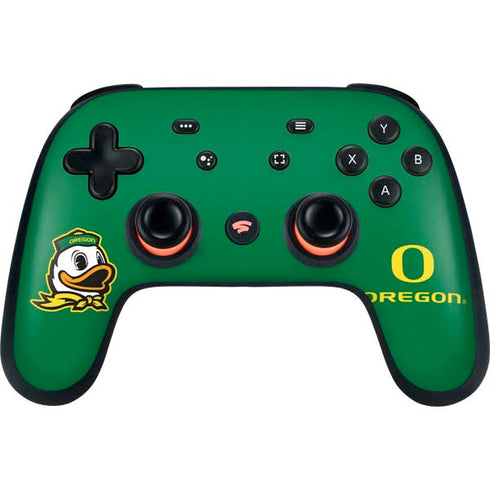 University of Oregon Yellow O with Text Google Stadia Controller Skin