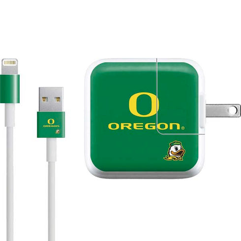 University of Oregon Yellow O with Text iPad Charger (10W USB) Skin