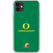University of Oregon Yellow O with Text iPhone 11 Clear Case