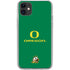 University of Oregon Yellow O with Text iPhone 11 Clear Case