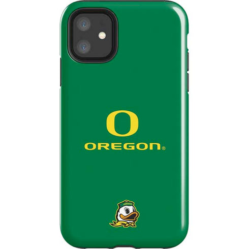 University of Oregon Yellow O with Text iPhone 11 Impact Case