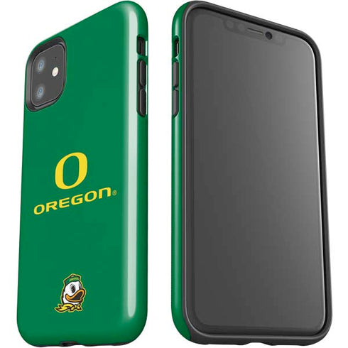 University of Oregon Yellow O with Text iPhone 11 Impact Case