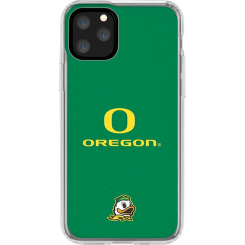 University of Oregon Yellow O with Text iPhone 11 Pro Clear Case