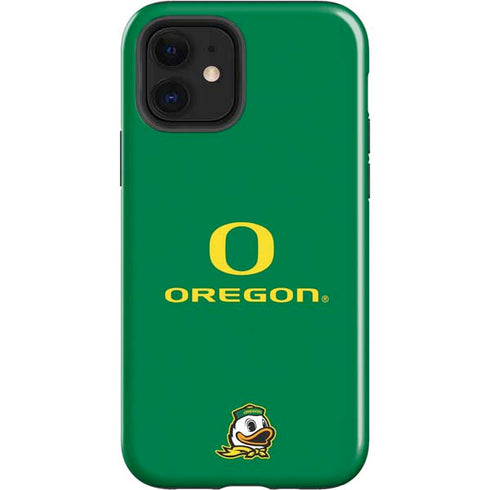 University of Oregon Yellow O with Text iPhone 12 Impact Case