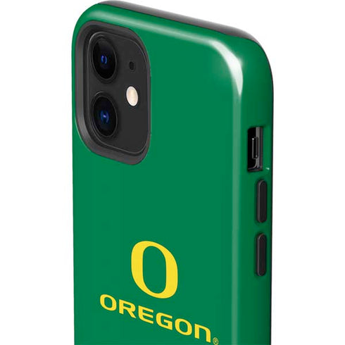 University of Oregon Yellow O with Text iPhone 12 Impact Case
