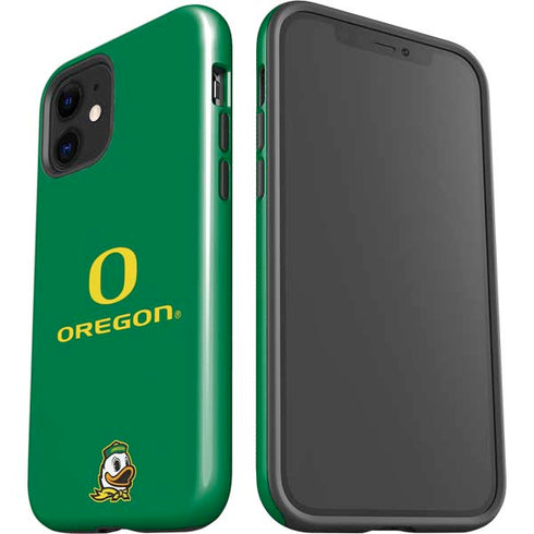 University of Oregon Yellow O with Text iPhone 12 Impact Case