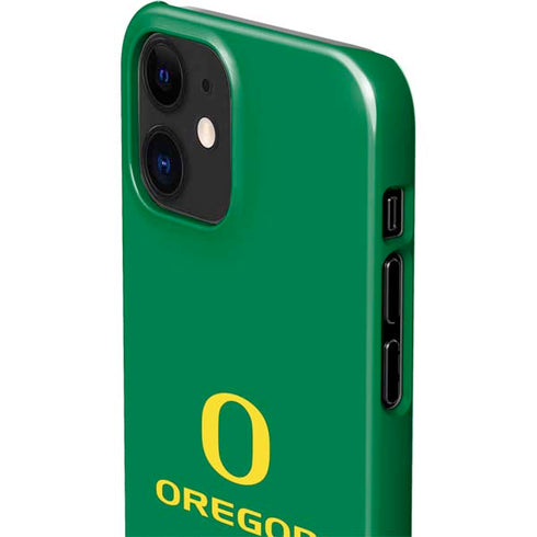 University of Oregon Yellow O with Text iPhone 12 Mini Lite Case