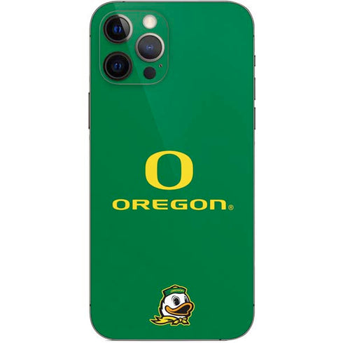 University of Oregon Yellow O with Text iPhone 12 Pro Skin